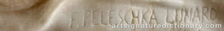Authentic signature by Franz PELESCHKA-LUNARD on  artwork