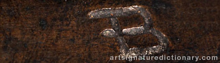 Authentic signature by Fritz BEHN on  artwork