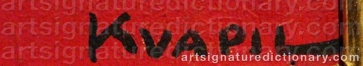 Signature by Charles KVAPIL