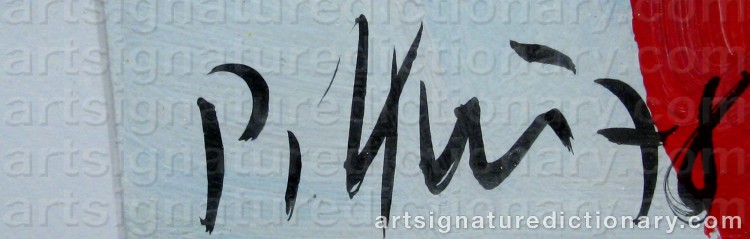 Authentic signature by Peter Robert KEIL on Painting/Watercolour artwork