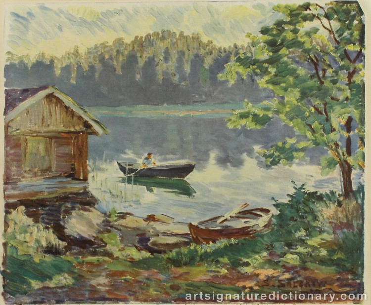 Close-up details showing Santeri SALOKIVI signature forgery characteristics