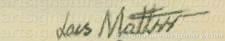 Authentic signature by Lars MATTSSON on  artwork