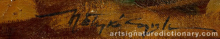 Authentic signature by Kamillo KOLOZSVARY on  artwork