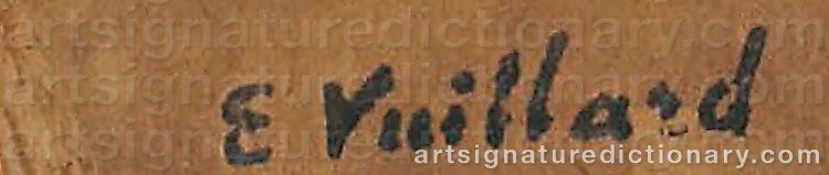 Authentic signature by Edouard VUILLARD on artwork