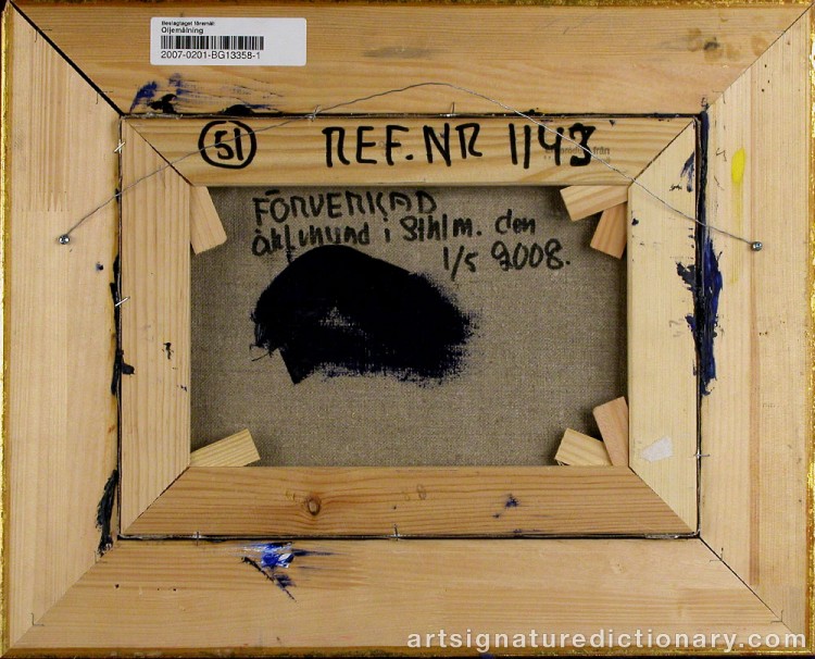 Close-up details showing Bengt LINDSTRÖM signature forgery characteristics