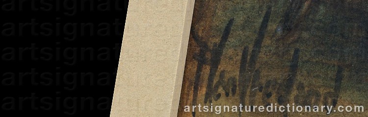 Authentic signature by Francis William Van VAN VREELAND on  artwork