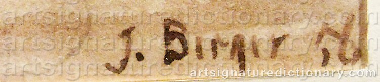 Signature by Johan Christian BERGER