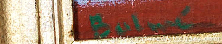 Authentic signature by Arnold BALWÉ on  artwork