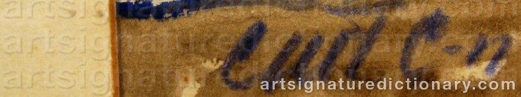 Authentic signature by Curt Åke CHRISTOFFERSON on  artwork