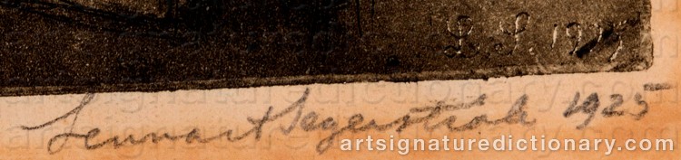 Signature by Lennart SEGERSTRÅLE