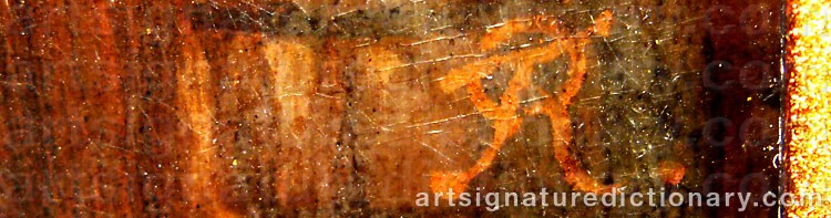 Authentic signature by Johann Georg TRAUTMANN on  artwork