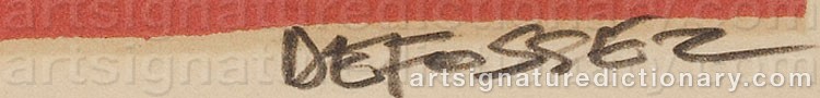 Authentic signature by Françoise DEFOSSEZ on  artwork