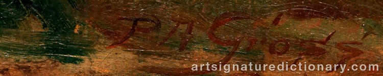 Authentic signature by Peter Alfred GROSS on  artwork