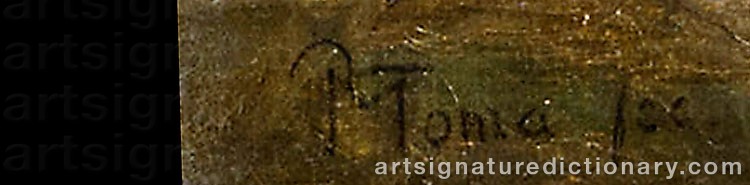 Authentic signature by Matthias Rudolph TOMA on  artwork