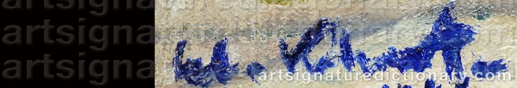 Authentic signature by Alois LECOQUE on  artwork