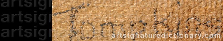 Authentic signature by Alan TOMPKINS on  artwork