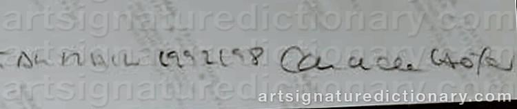 Authentic signature by Candida HÖFER on  artwork