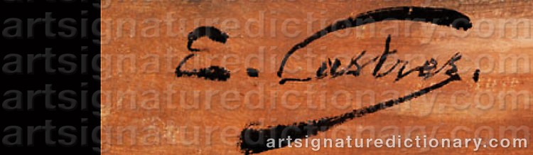 Authentic signature by Édouard CASTRES on  artwork