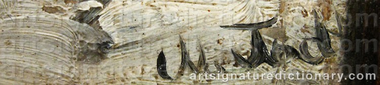 Authentic signature by Max TODT on  artwork