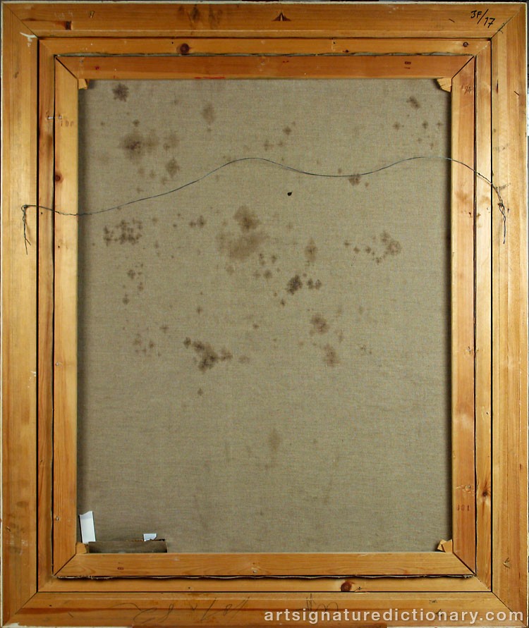 Close-up details showing Albin AMELIN signature forgery characteristics