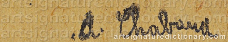 Authentic signature by Auguste CHABAUD on artwork