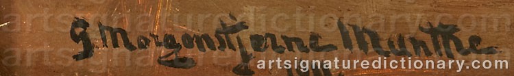 Authentic signature by Gerhard Arij Ludwig MUNTHE MORGENSTJERNE on artwork