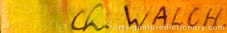 Authentic signature by Charles WALCH on  artwork