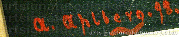 Signature by Arvid AHLBERG