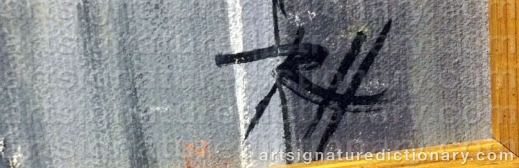 Authentic signature by Roald HANSEN on Painting/Watercolour artwork