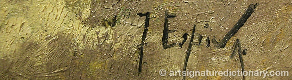 Authentic signature by Juan ESPINA Y CAPO on artwork