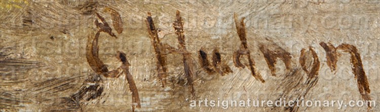 Authentic signature by Grace Carpenter HUDSON on Painting/Watercolour artwork