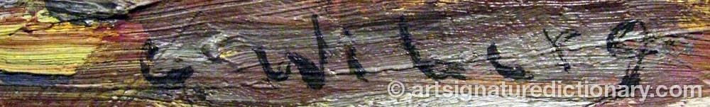 Authentic signature by Gunnar WIBERG on  artwork