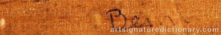 Authentic signature by Ben BENN on artwork