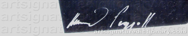 Authentic signature by Marcus PIGGOTT on  artwork