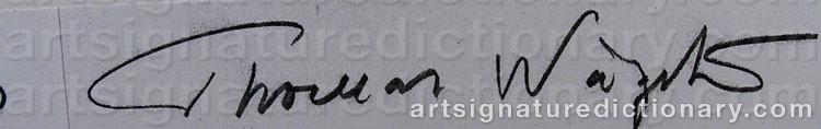 Authentic signature by Thomas WÅGSTRÖM on  artwork