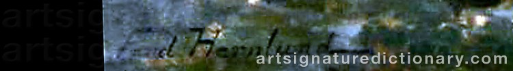 Signature by Ferdinand HERNLUND