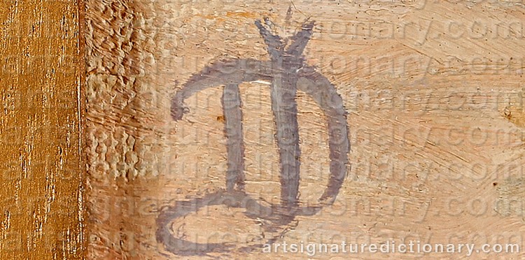 Authentic signature by Jeanne DIDRING on  artwork