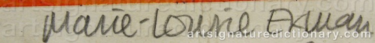 Signature by Marie-Louise EKMAN