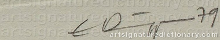 Authentic signature by Esa RIIPPA on  artwork