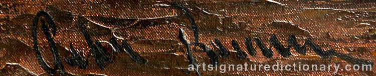 Authentic signature by Peter BROUWER on artwork