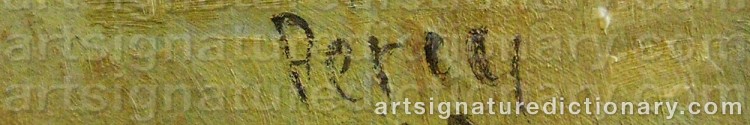 Signature by Arthur PERCY