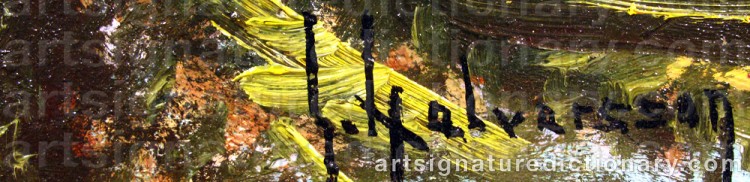 Authentic signature by Göte HALVARSSON on  artwork