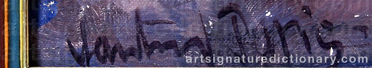 Authentic signature by Mogens VANTORE on  artwork