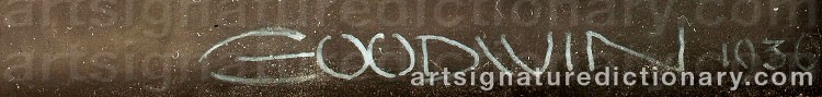 Authentic signature by Henry B. GOODWIN on Drawing/Graphic/Print artwork