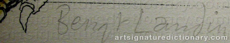 Signature by Bengt LANDIN