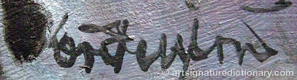 Authentic signature by Ove PERSSON on artwork