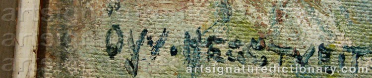 Authentic signature by Öyvind HEGGTVEIT on artwork