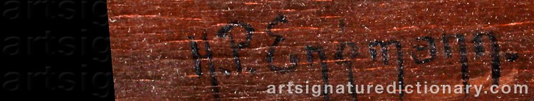 Authentic signature by Harald P. ENGMANN on  artwork