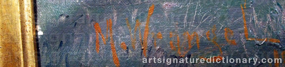 Authentic signature by Maria WRANGEL on Painting/Watercolour artwork