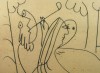 Close-up details showing Pablo PICASSO signature forgery characteristics